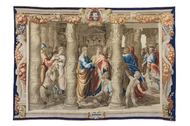 San Pedro cura al tullido, c.1630 (tapiz sobre cartones de Rafael)
