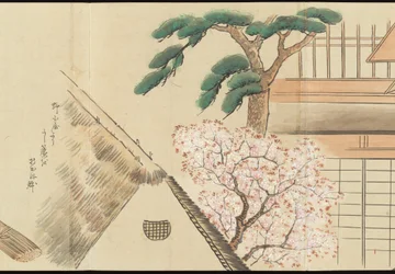 Ilustraciones de la producción de té de Uji