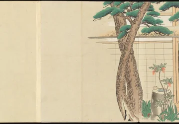 Ilustraciones de la producción de té de Uji