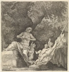 mujer con tres hijos