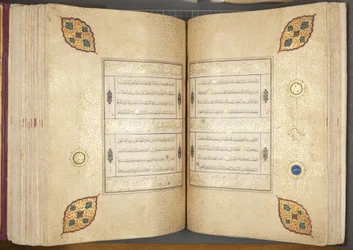 Fol 82 verso 83 recto, Corán Timúrida, 1441