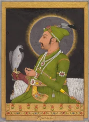 Retrato póstumo del emperador mogol Muhammad Shah, recto