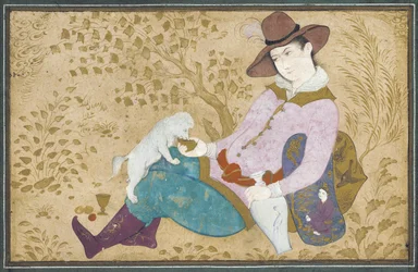 Joven con un perro, 1673
