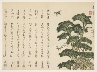 Árbol grande y pájaros, c.1830-44
