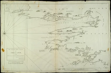 La costa suroeste de Irlanda desde Staggs of Castle Haven hasta Dursey I. Levantada y navegada por M. Mackenzie Sen. 1775.