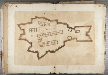Portafolio de dibujos de Mutio Oddi de Urbino y otros - Puerto de Fuentes, c.1635-40