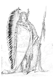 Roca Negra, jefe de la tribu Nee-caw-wee-gee, 1841