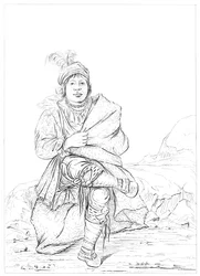 Nativo americano, frontera noroeste, 1841