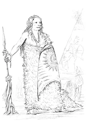 Humo, jefe de la tribu Ponca, 1841