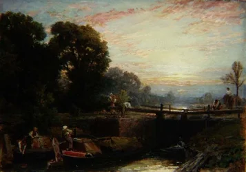 Cerradura al atardecer