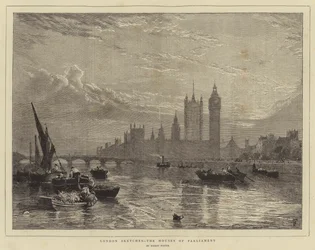 Bocetos de Londres, las Casas del Parlamento