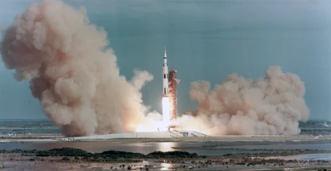 El despegue del Apollo 15, Centro Espacial Kennedy, Florida, EE.UU., 1971