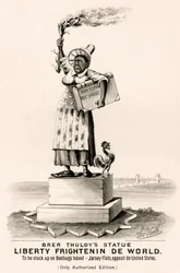 La Estatua de la Libertad de Brer Thuldy asusta al mundo: Estar en la isla de los chinches, frente a los Estados Unidos...