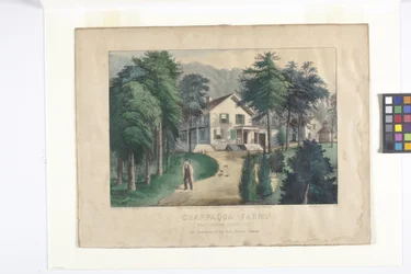 Chappaqua Farm, West Chester County, Nueva York (litografía coloreada a mano)