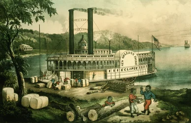 Carga de algodón en el Mississippi