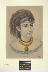 Lottie (litografía coloreada a mano)