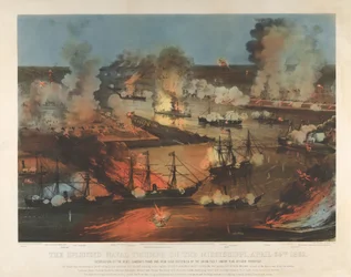 El espléndido triunfo naval en el Mississippi, 24 de abril