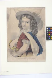 El joven caballero (litografía coloreada a mano)