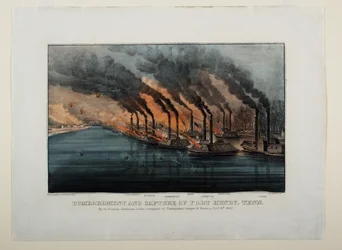 Bombardeo y captura de Fort Henry, Tenn, c.1862
