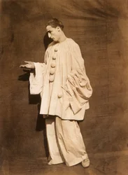 Mime Debureau: Pierrot implorando, foto de Gaspard Felix Tournachon alias Nadar y Adrien Tournachon alias Nadar el Joven