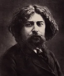 Retrato de Alphonse Daudet (1840-1897), escritor francés (foto)