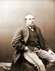 Retrato de Paul Féval, folletinista del periodo de Gaboriau y Ponson du Terrail 1817-1887 (foto)