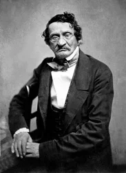 Dibujante húngaro Moses Saphir fotografiado por Nadar, c.1857