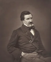 Champfleury nacido Jules François Felix Fleury-Husson, crítico y novelista francés, 1821-1889, c. 1855