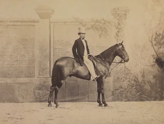 Hombre en un caballo, c. 1860s