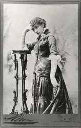 Retrato de Sarah Bernhardt tomado en los Estados Unidos