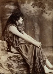 Retrato de Sarah Bernhardt en una producción en Nueva York