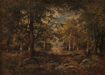 Una vista a través de los árboles: Fontainebleau