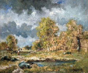 El estanque, mediados del siglo XIX