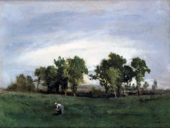 Mujer en campo rural, c1828-1876