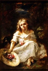 Niña con Flores
