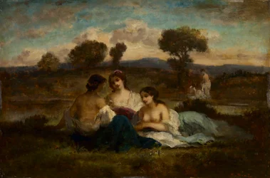Los bañistas, después de 1847 (óleo sobre madera)
