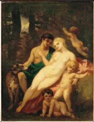 Venus y Adonis (pintura sobre lienzo)