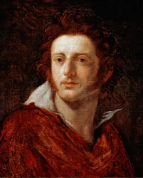 Retrato del poeta y dramaturgo italiano Ugo Foscolo (1778-1827)