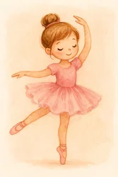 Una bailarina de ensueño vestida de rosa