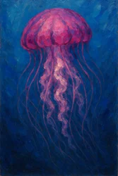 Medusa rosa brillante