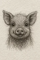 El cerdito feliz