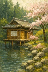 Tranquilo jardín japonés