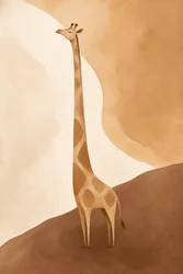 Paisaje sereno con jirafas