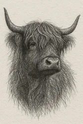 Toro de las Tierras Altas peludo