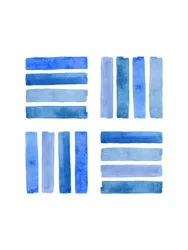 Bloques abstractos en tonos azules variados