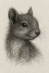 Retrato de una ardilla del bosque