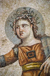 Mosaico romano en la villa Casa de Aion