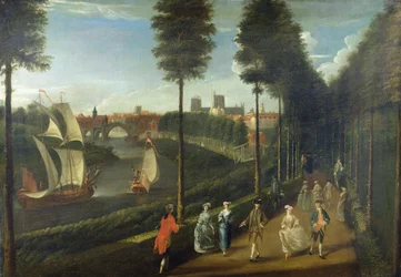 The New Terrace Walk, York (óleo sobre lienzo)