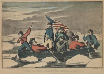 Washington cruzando el Delaware - La noche anterior a la batalla de Trenton, diciembre, 1857-71
