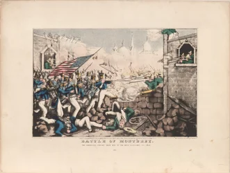 Batalla de Monterey / Los estadounidenses se abren camino hacia la plaza principal, 23 de septiembre de 1846